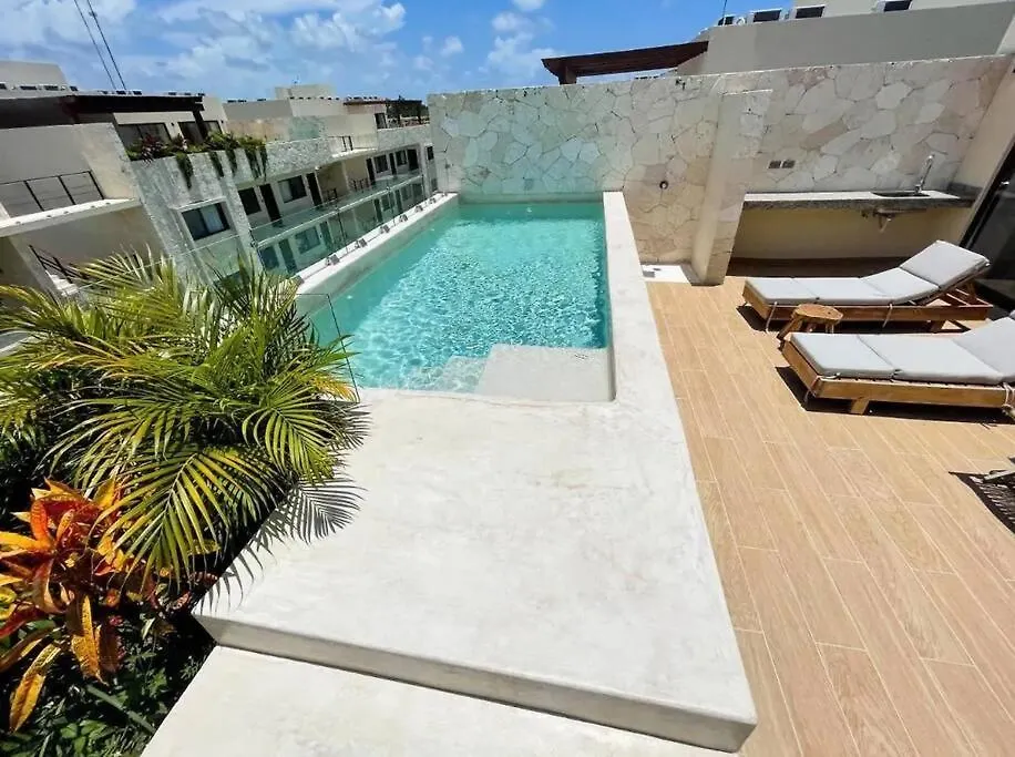 Spacious 2 Bdr Ph Blue Luxury Condo Pvt Pool Terrace Jungle View Tulum Lejlighed